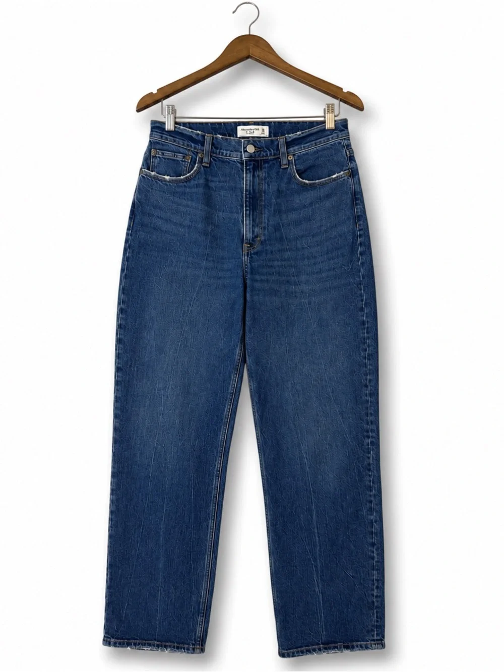 Abercrombie Curve Love 90s Straight Ultra High Rise Jeans 30/10 Medium Wash